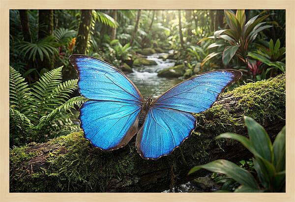 Blue Morpho Butterfly Elegance