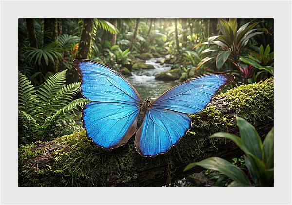Blue Morpho Butterfly Elegance