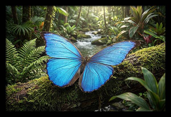 Blue Morpho Butterfly Elegance