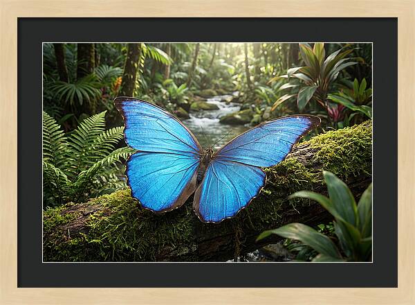 Blue Morpho Butterfly Elegance