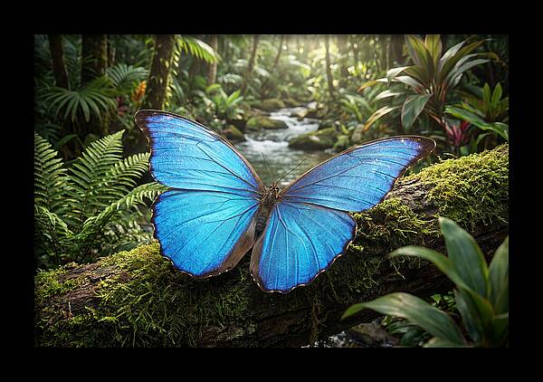 Blue Morpho Butterfly Elegance
