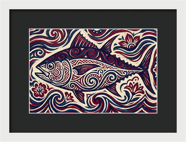 Bluefin Tuna Folk Art