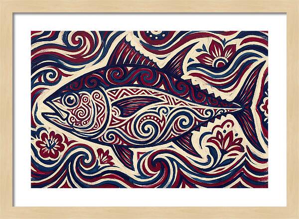 Bluefin Tuna Folk Art