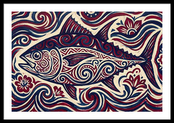 Bluefin Tuna Folk Art