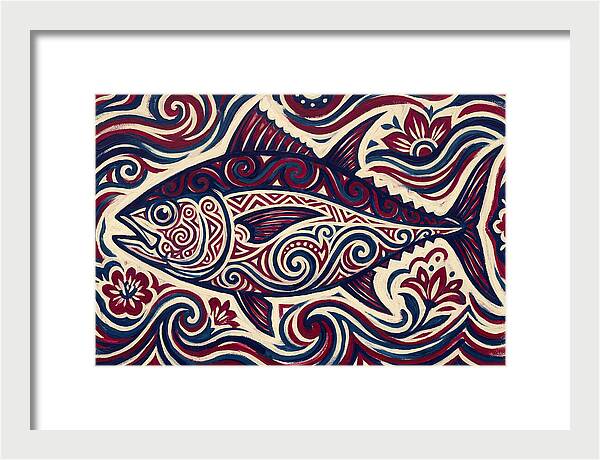Bluefin Tuna Folk Art
