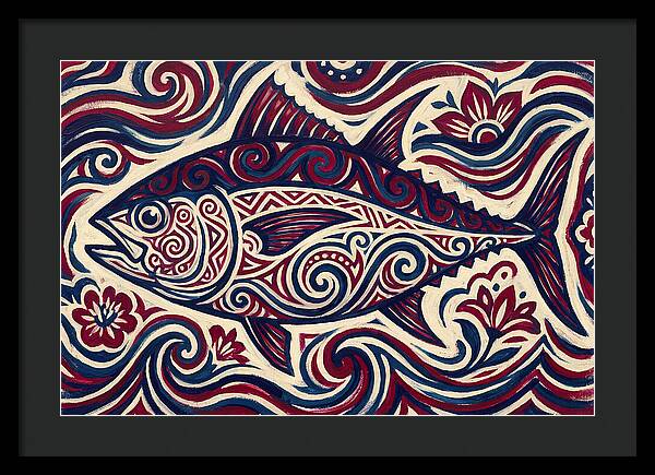 Bluefin Tuna Folk Art