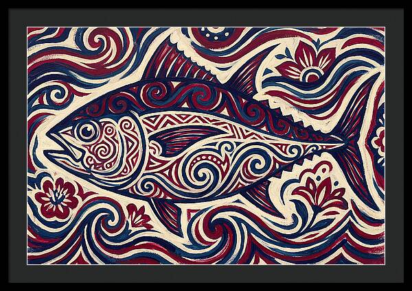 Bluefin Tuna Folk Art