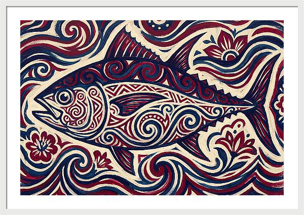 Bluefin Tuna Folk Art