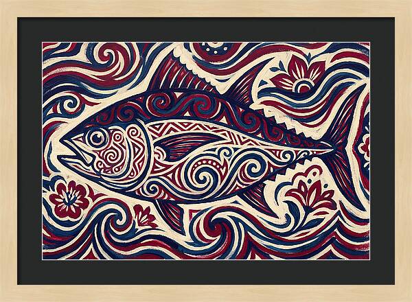 Bluefin Tuna Folk Art