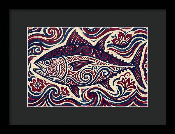 Bluefin Tuna Folk Art