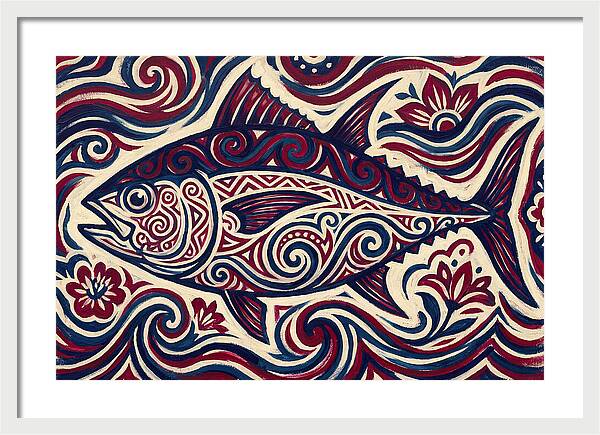 Bluefin Tuna Folk Art
