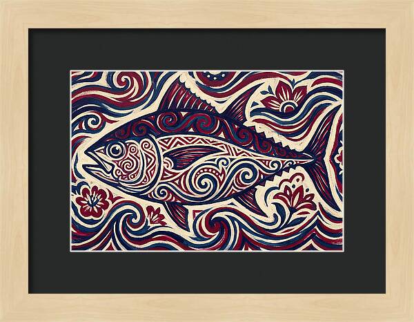 Bluefin Tuna Folk Art