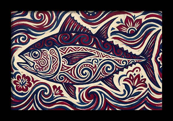 Bluefin Tuna Folk Art