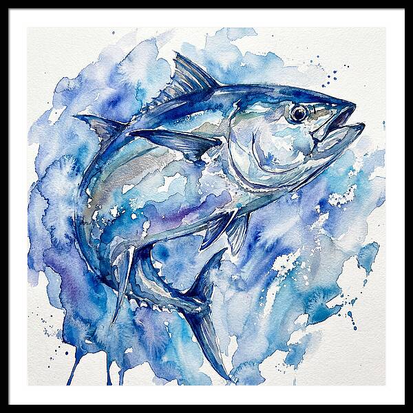 Bluefin Tuna In Watercolor