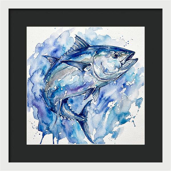 Bluefin Tuna In Watercolor