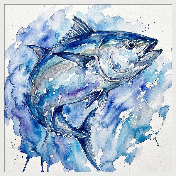 Bluefin Tuna In Watercolor