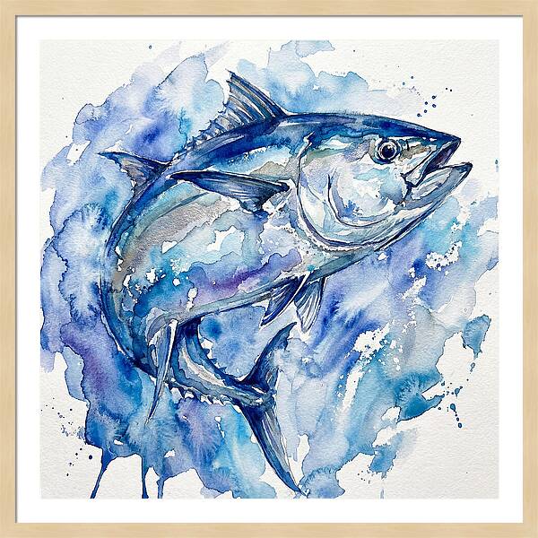 Bluefin Tuna In Watercolor