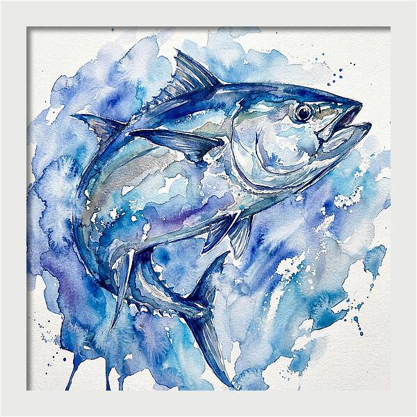 Bluefin Tuna In Watercolor