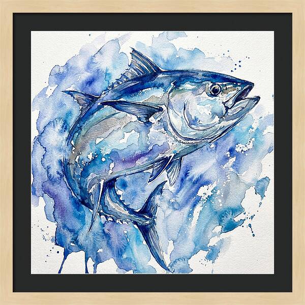 Bluefin Tuna In Watercolor