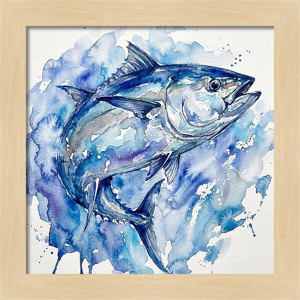 Bluefin Tuna In Watercolor