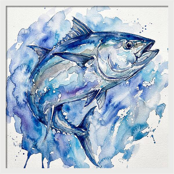 Bluefin Tuna In Watercolor