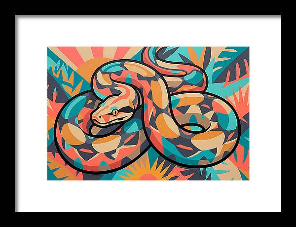 Boa Constrictor In Vibrant Colors
