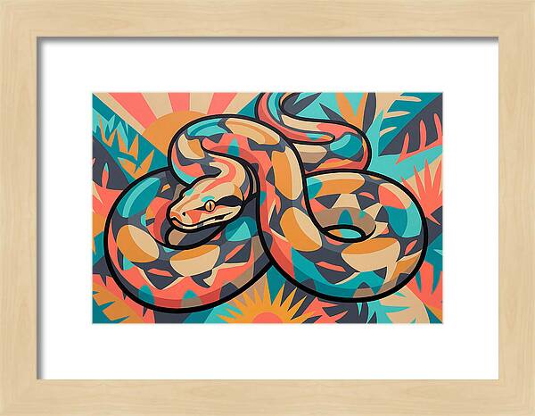 Boa Constrictor In Vibrant Colors