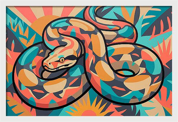 Boa Constrictor In Vibrant Colors