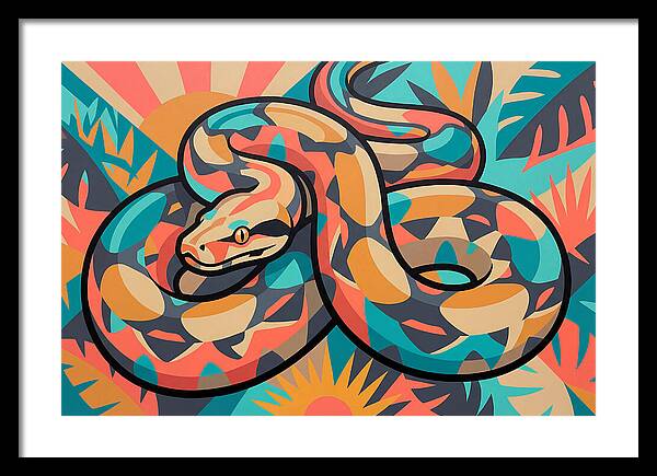 Boa Constrictor In Vibrant Colors
