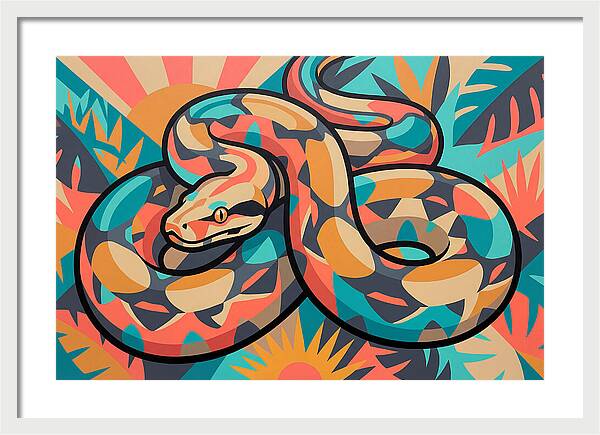 Boa Constrictor In Vibrant Colors
