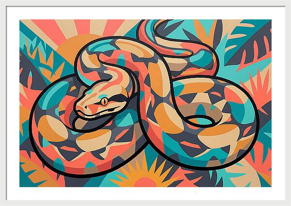 Boa Constrictor In Vibrant Colors