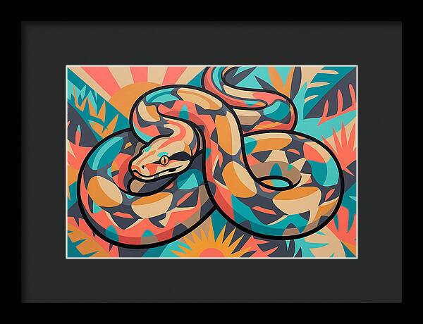Boa Constrictor In Vibrant Colors