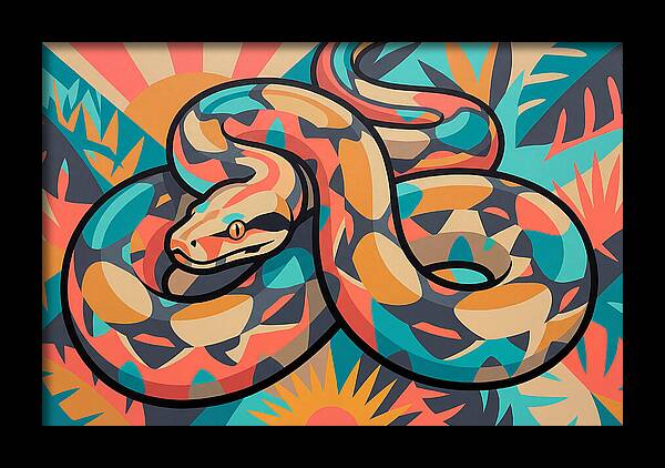 Boa Constrictor In Vibrant Colors