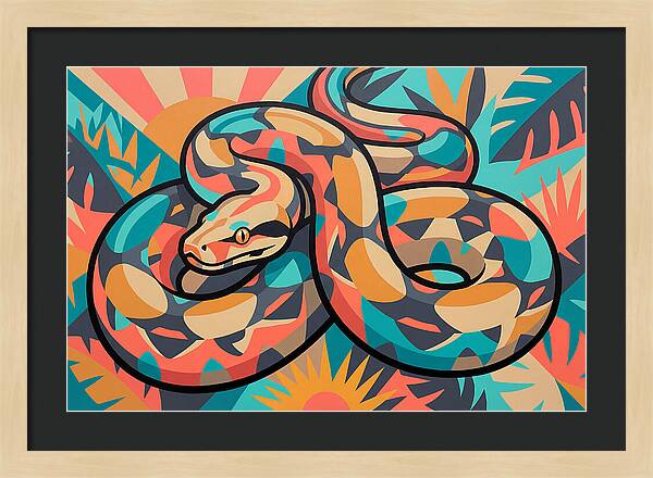 Boa Constrictor In Vibrant Colors