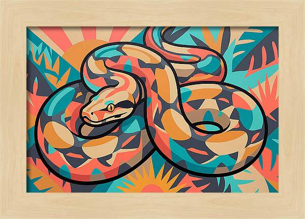 Boa Constrictor In Vibrant Colors