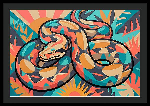 Boa Constrictor In Vibrant Colors