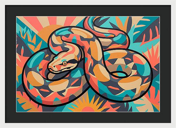 Boa Constrictor In Vibrant Colors