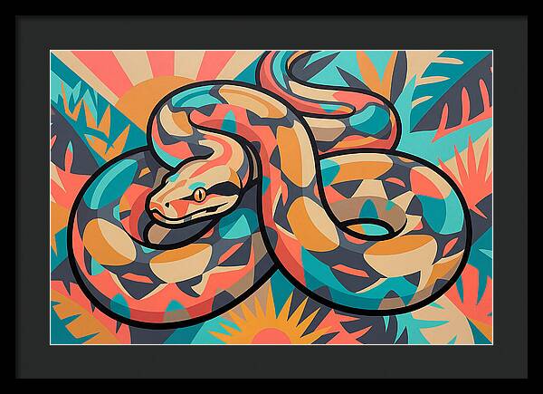 Boa Constrictor In Vibrant Colors