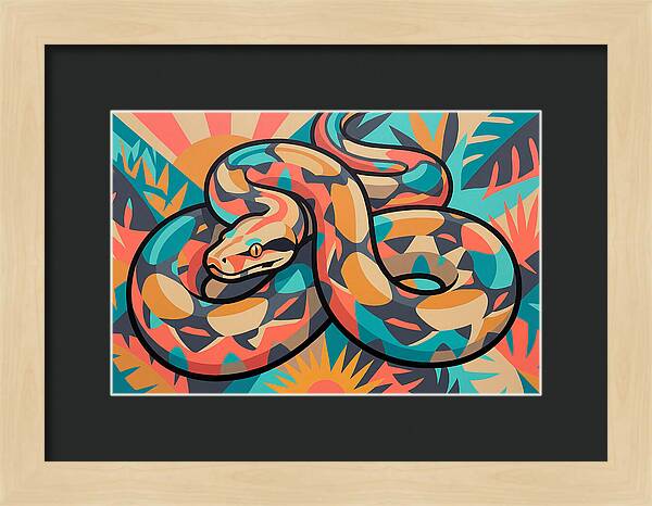 Boa Constrictor In Vibrant Colors