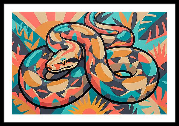 Boa Constrictor In Vibrant Colors