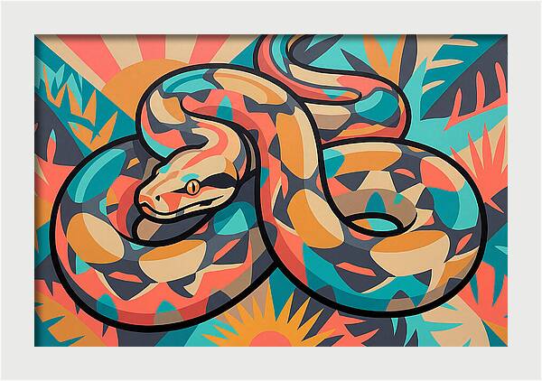 Boa Constrictor In Vibrant Colors