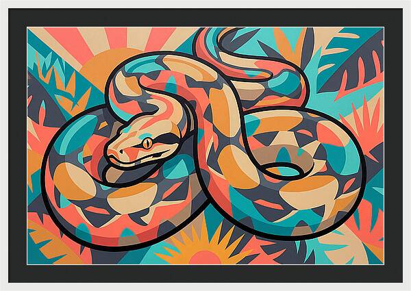 Boa Constrictor In Vibrant Colors