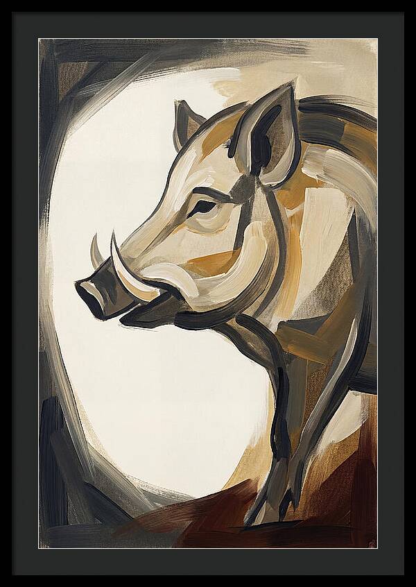 Boar In Minimalist Style