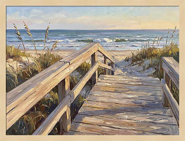 Boardwalk Serenity At Dusk