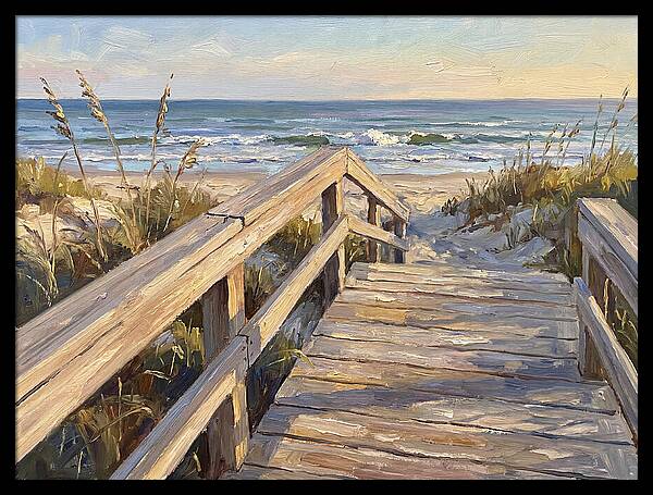 Boardwalk Serenity At Dusk