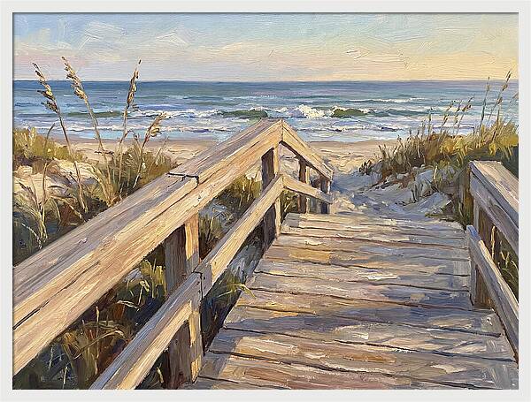 Boardwalk Serenity At Dusk