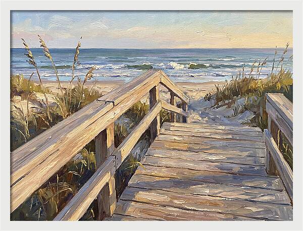 Boardwalk Serenity At Dusk