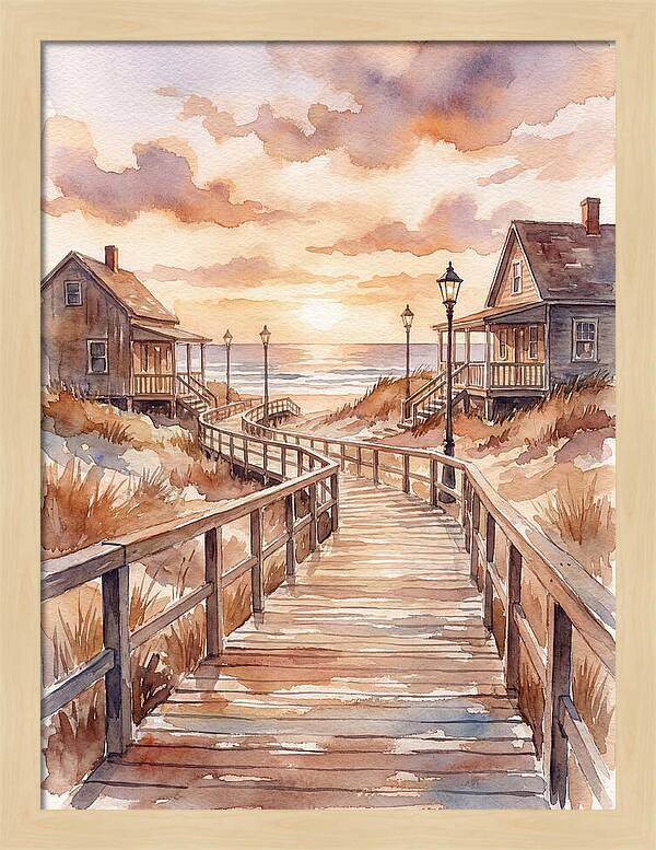 Boardwalk Serenity At Sunset