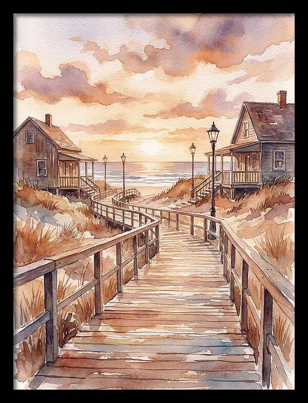 Boardwalk Serenity At Sunset