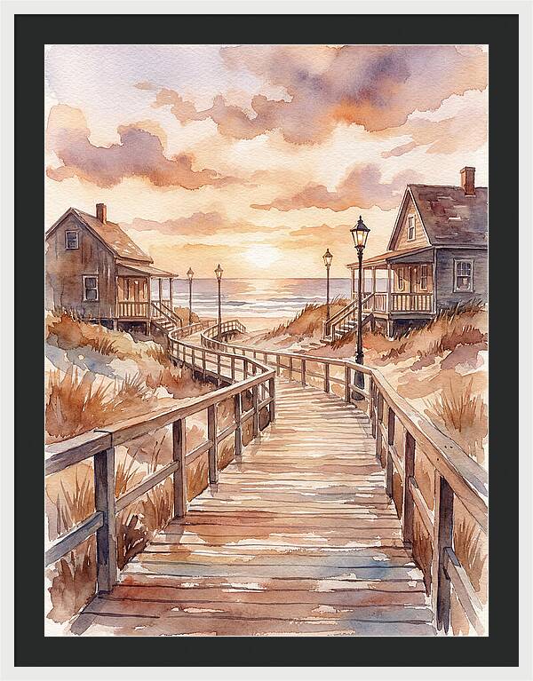 Boardwalk Serenity At Sunset